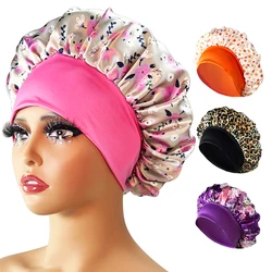 Bonnet de nuit en Satin soie pour femmes, cheveux bouclés tressés, impression multi-style, nouvelle collection