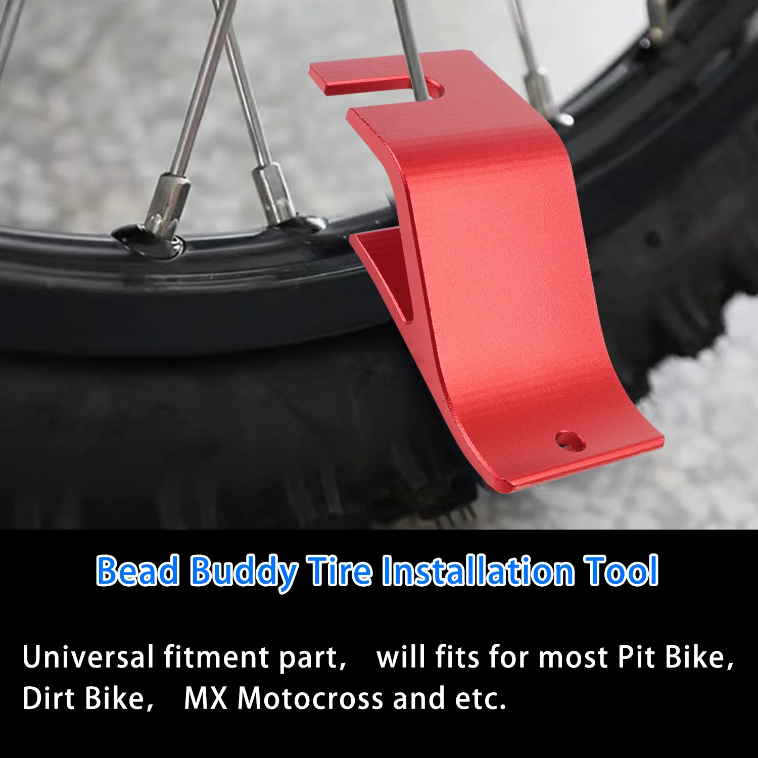 Motorcycle Tire Bead Bracket Holder Hook Buddy, Tire Change Installation Assistance Tool for Motorcycle/ Off-Road/ Dirt Bike view 5