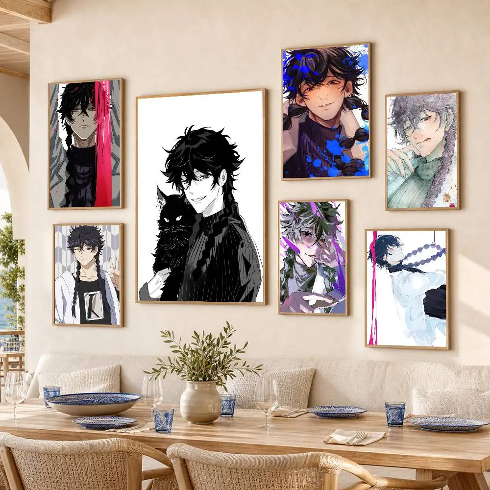 Blue Period Haruka Hashida  Poster Self-adhesive Art Waterproof Paper Sticker Coffee House Bar Room Wall Decor