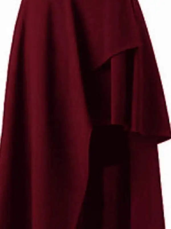 

Faionable Gothic f-length Skirt Autumn Winter 5-color Asymmetrical Long Skirt Trendy Cleanfit Mid-waist PVC Fabric Ciw...