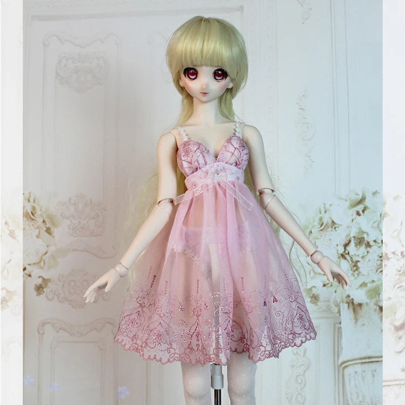 

1/3 Scale BJD Embroidered Gauze Skirt European Palace Retro Lolita Sexy Dress Outfit For BJD/SD SD13 Girl Doll Clothes C1686