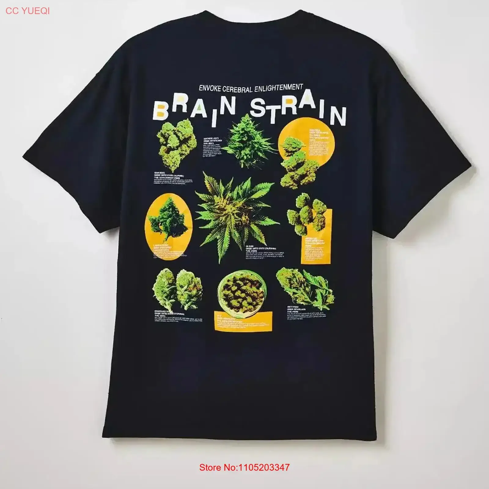 

Brain Strain Short Cotton T Shirt vintage Washed designer clothes Soft Slightly graphic Top For Everyday Wear Versatile Casual