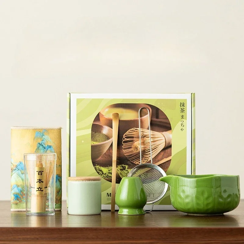 

7piece set New Japanese Matcha Ware Set Matcha Bowl Baibenli Egg Beater Tea Wash Tea Brush Song Dynasty Tea Ordering Utensils