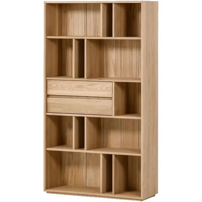 Floor-to-ceiling bookshelf Solid wood storage Simple locker Multi-layer household