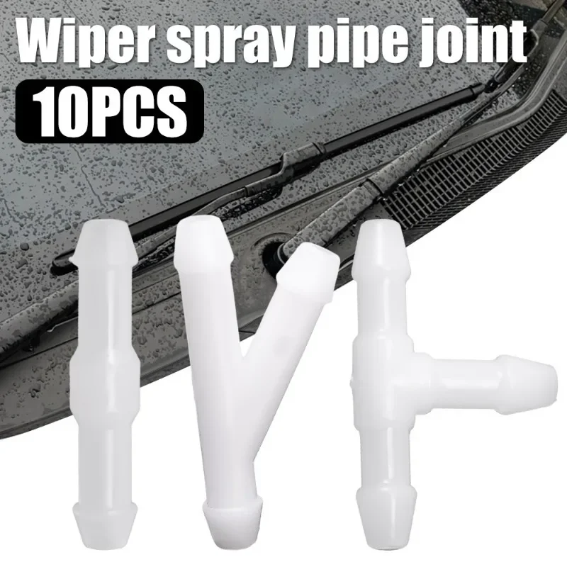 2-Color Wiper Spray Pipe Joiner T Y I 3-Type Windshield Washer Pipe Nozzle Hose Cleaning Water Hose Tube Joint Car Accessories