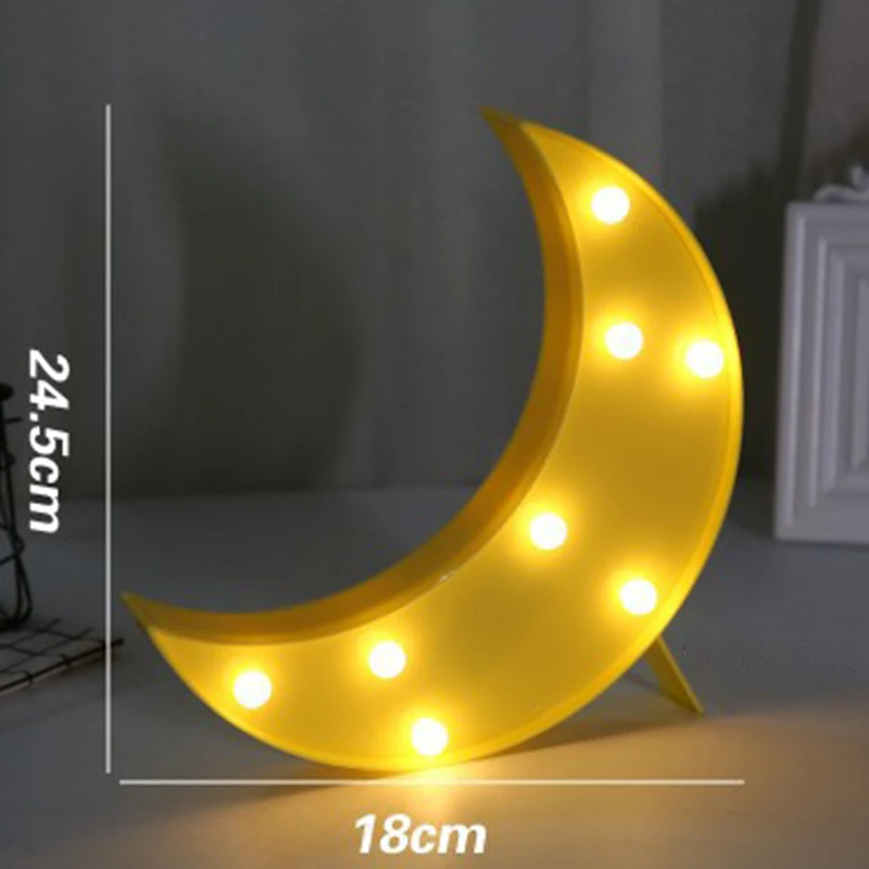 3D LED Night Light Star Moon Kids Bedroom Indoor Lighting Decor Lamp for Home Living Room Bedroom Night Lighting Creative Gift