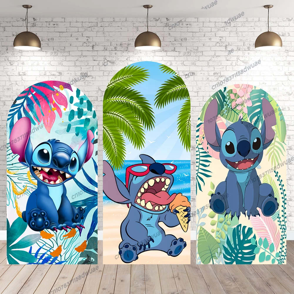 

Lilo & Stitch Birthday Photo Background Party Backdrop Photo Arch Photography Backdrop Polyester Photography Backdrop