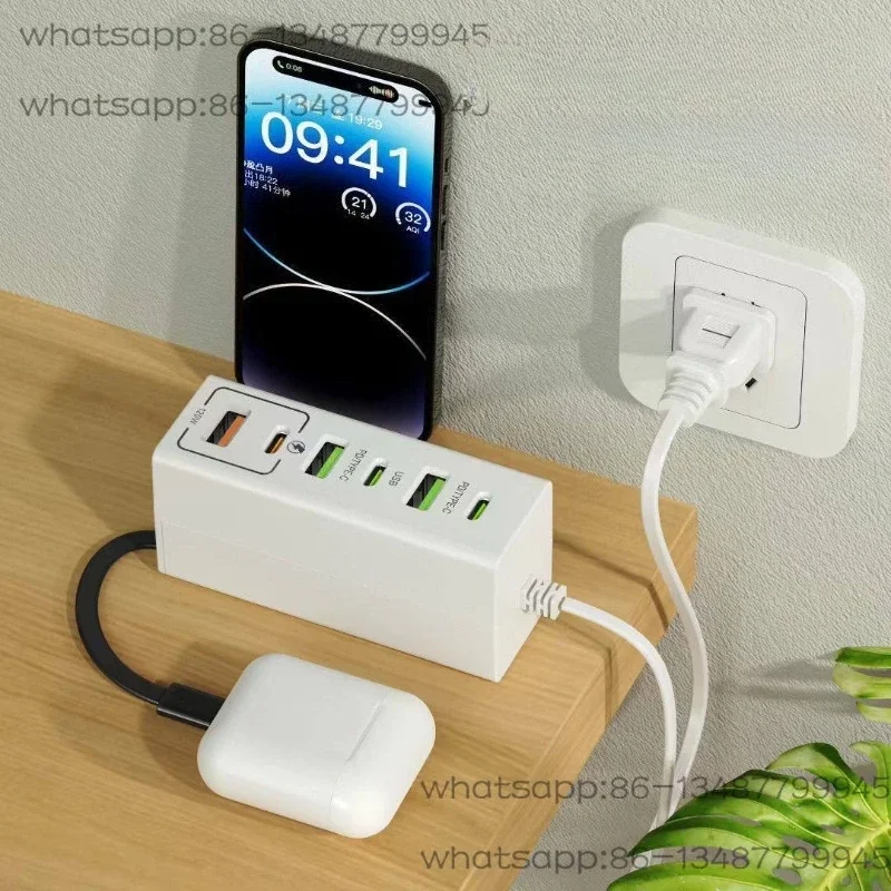 Multi-use USB socket new plug-in multi-port USB charger fast charging socket extension cable