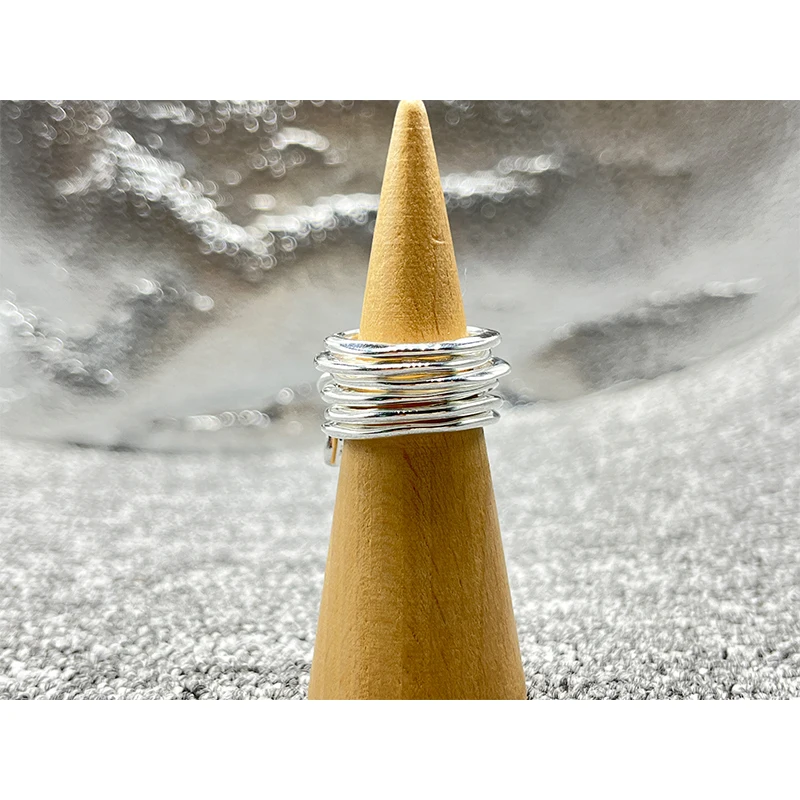 Best Sellers2022 New Fashion Silver Plated Six Piece Charm Ring Niche Jewelry Gift