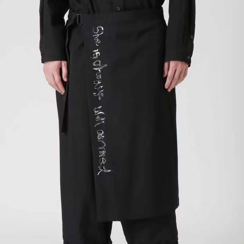 2025 New Dark Casual Loose Eight-Length Pants Fashion Design Pants Men'S And Women'S Apron Casual Suit Pant,YamamotoStyle Pants