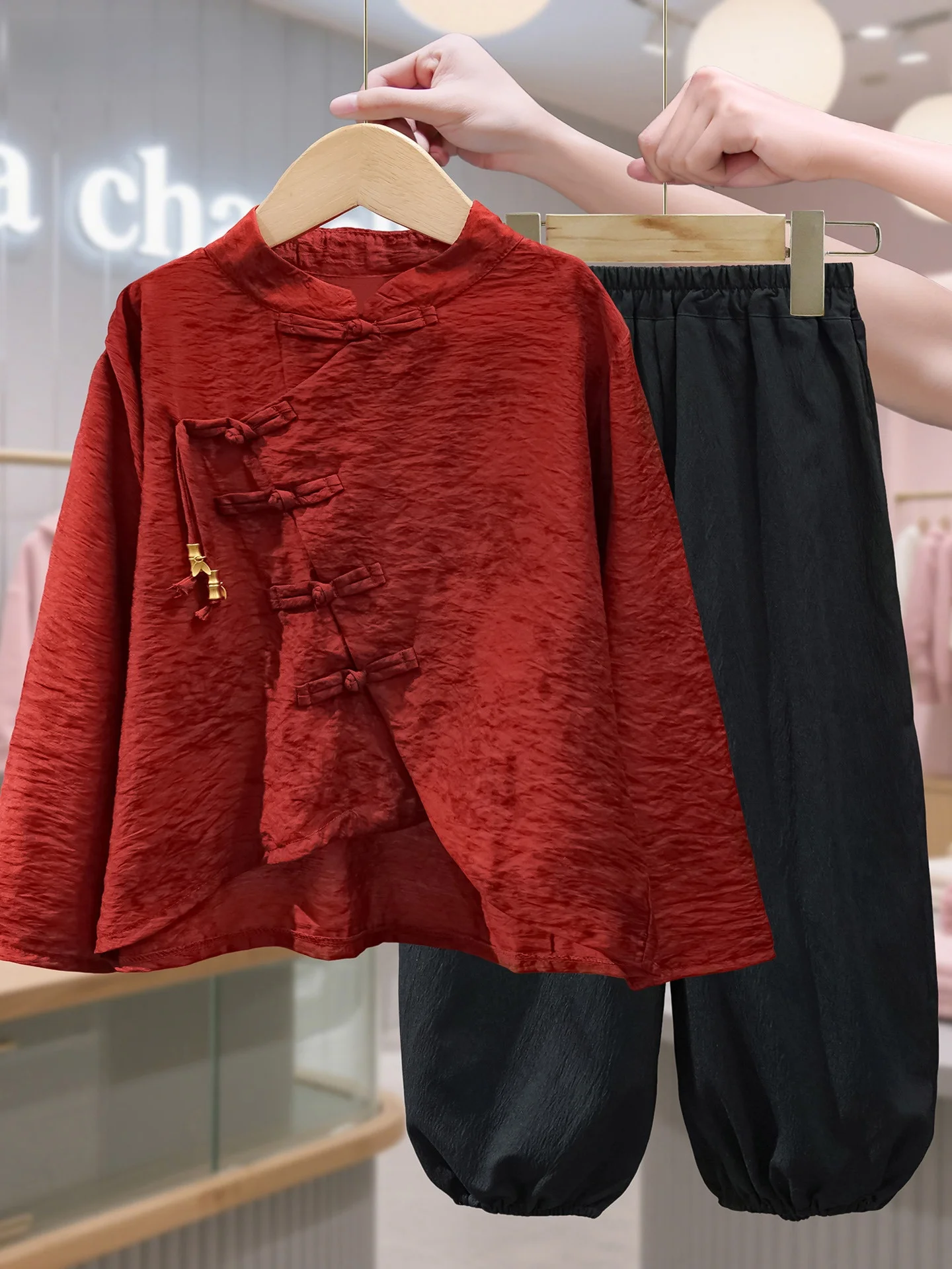 la-chapelle-children's-hanfu-set-red-performance-costume-spring-festival-national-day-boys-girls-traditional-chinese-clothing