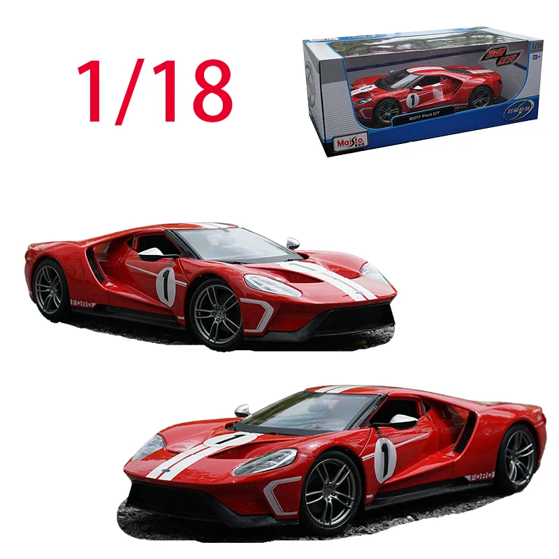 

Maisto Diecast 1/18 Scale Ford Alloy Car Model Ford GT 2017 Play Vehicles Toys for Boys Original Box Collection