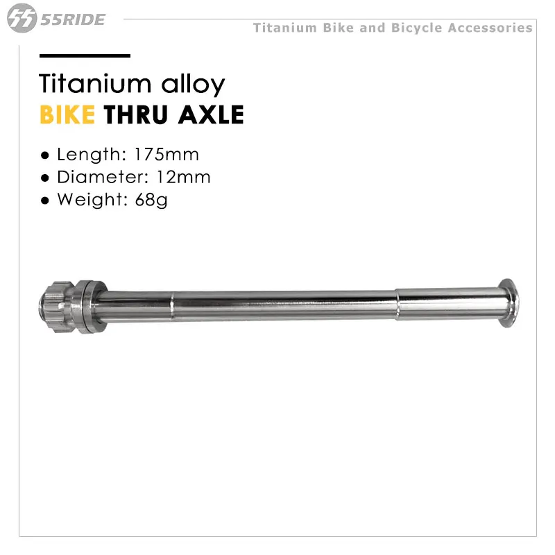 Titanium Gr5 MTB Road Bike Thru Axle Rod 12*142mm Front Rear Hub Thru Axle Fork Shaft