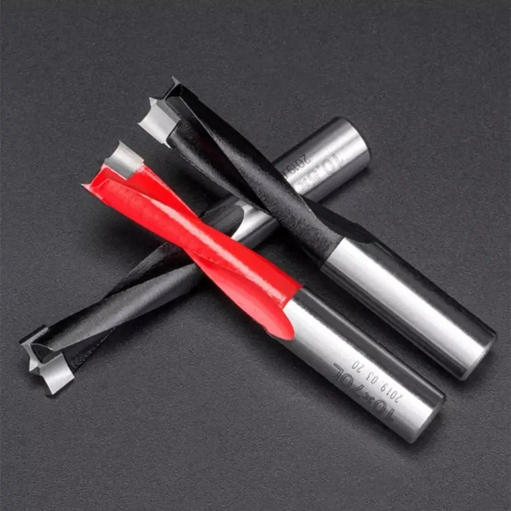 New 2 Flute Drill Bits Left/Right 10mm Shank Row Drill Carbide Woodworking Tools Wood Alloy