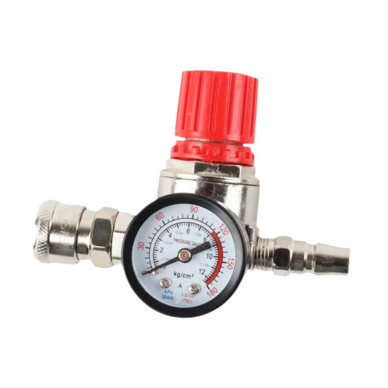 Air Pump Pressure Regulator Reduction Valve with Quick Connector 140PSI Professional Alloy Steel Manifolds Regulator Gauge