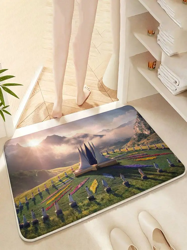 The Hunger Games Sunrise on the Reaping Shower Room Absorbent Small Floor Mat Soft Comfortable Decorative Foot Mat
