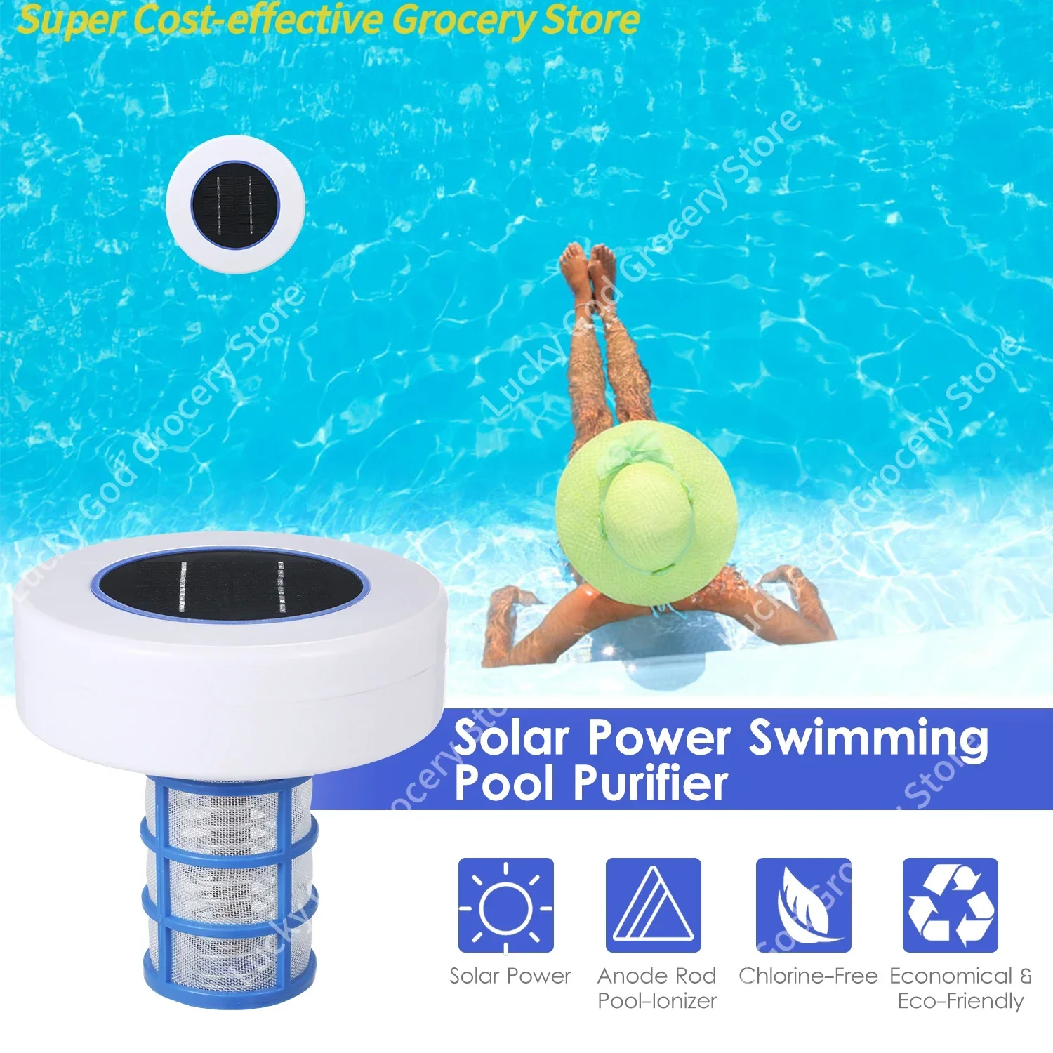 Equipo de limpieza de piscinas, purificador de piscinas de energía Solar, ionizador de piscina, inhibición de algas de agua, procesador de agua sin cloro
