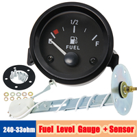 2'' 52mm Car Fuel Gauge with 240-33 ohms Fuel level Float Sensor Auto Oil Water Tank Level Indicator Universal Gasoline Meter