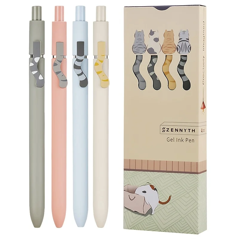 

Kit 4 Pieces Cute Cat Tail Gel Pen Set Soft Touch 0.5mm Black Japanese Premium Ink 4 sold byK- INK (4.9 | 10,000+ sold ) 4 sold