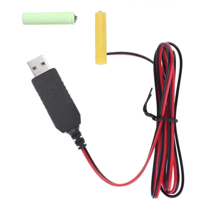New-USB 5V To 3V LR03 AAA Dummy Battery Eliminators Cable For Remote Control Radio LED Light