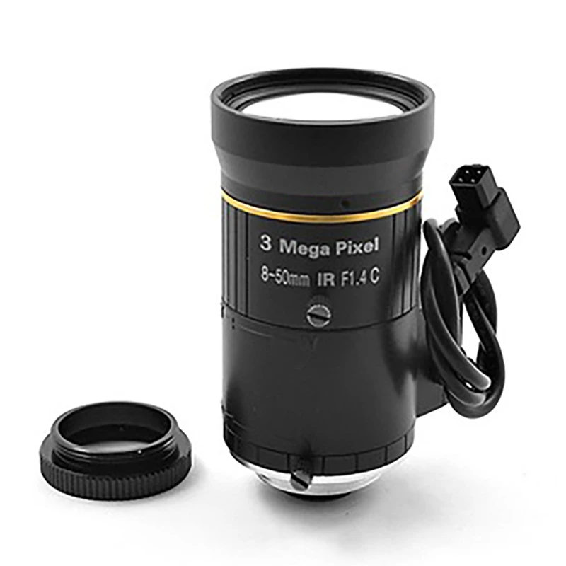 عدسة كاميرا ويب 3MP HD 8-50 مم F1.4 1/2 C-Mount عدسة كاميرا قزحية تلقائية لعدسة المراقبة الأمنية CCTV