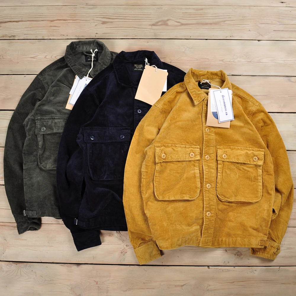 

Military Sle Workwear Jaet Large ket Waed Corduroy Hong Kong Sle American Retro Mountain System Men's Coat