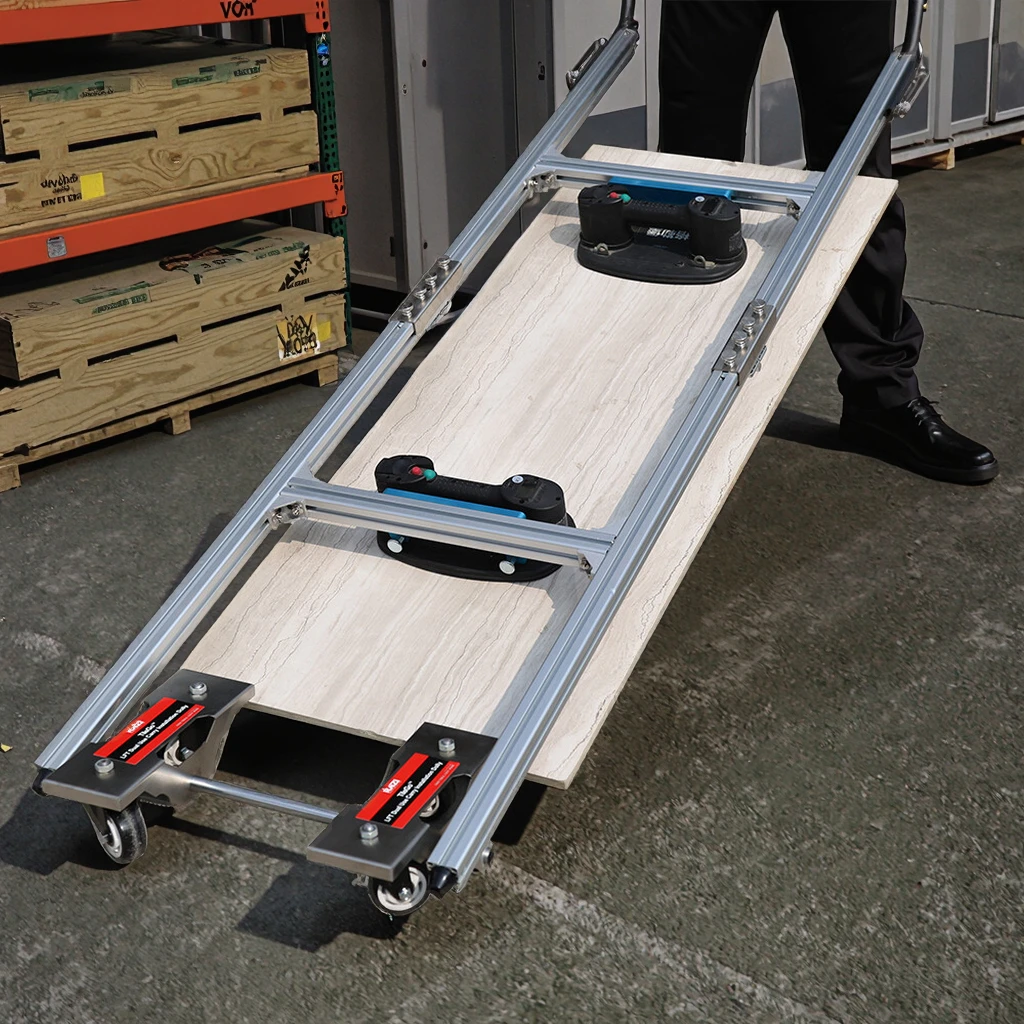 trolley adjus  frame Durable aluminum building 345-1 Large format ceramic tile flat transportation trolley