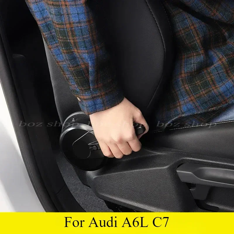 For Audi A6L C7 2012-2018 Car Regulator Device Seat Knob Handle for Adjusting Inclination Angle of Car Seat  Auto Accessories