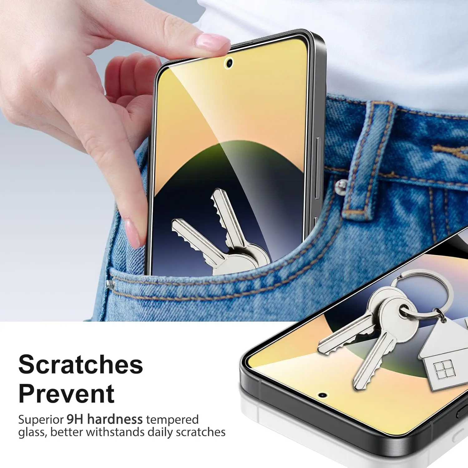 Redmi Note 14 5G HD 강화 유리용 9H 화면 보호기 2/4개 - 5