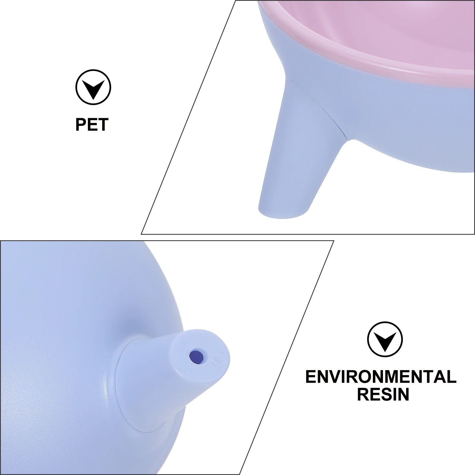 

Pet Double Bowl Stable Stand 15 Degree Tilted Resin Cat Dog Feeding Bowl Anti-Slip Wide Basin Comfortable Feeder Multi-Purpose