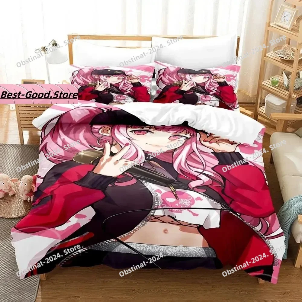 

Mori Calliope Bedding Set Single Twin Full Queen King Size Bed Set Adult Kid Bedroom Duvet cover Sets 3D Print Kawaii Anime Girl