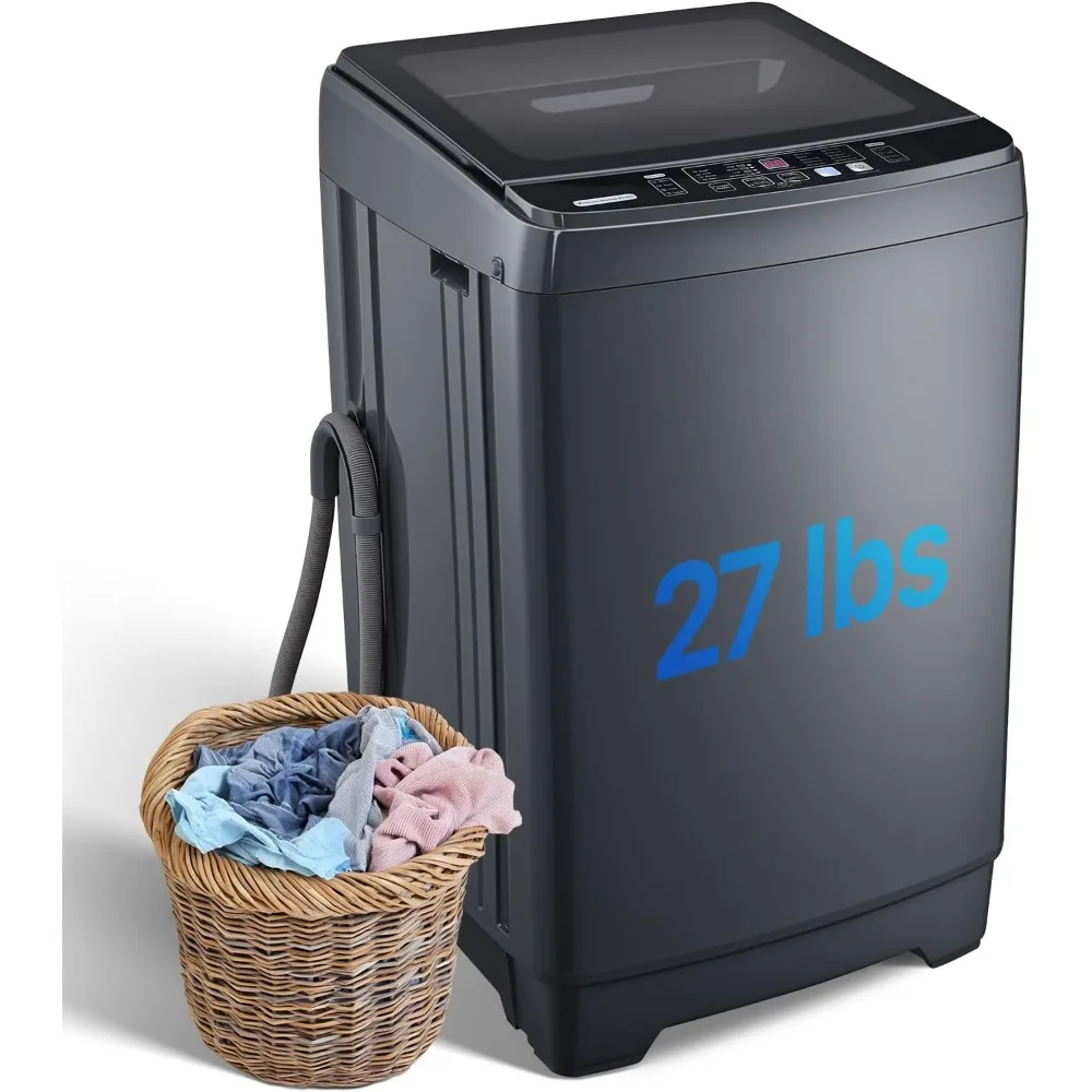 

Portable Washing Machines 27 LBS Full Automatic Clothes Washer and Spinner Combo with 10 Program and 8 Water Level
