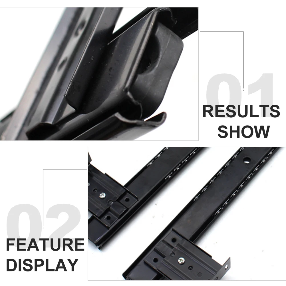 

Keyboard Slide Sturdy Cold Rolled Steel Durable Load Bearing Anti Rust Smooth Bearings Drawer Track Furniture Closet Extension