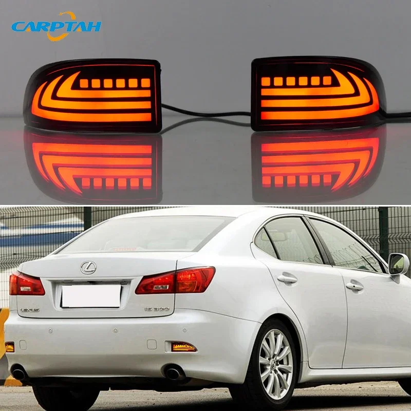 Car LED 12V Rear Bumper Lamps For Lexus IS 2006 - 2010 2011 2012 Fog Lamps Brake Turn Signal Reflector Indicators Taillights