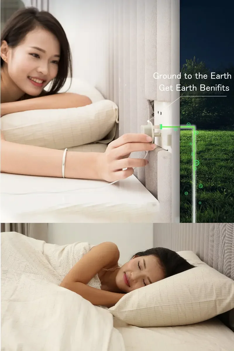 Earthing Seat Pad  50*70cm (20x27.6 Inch ) with ground cord 5meter (16.5ft)  Grounding Pure Silver pad ON SALE