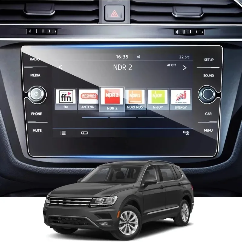 For 10.25 Inch Tempered Glass Screen Protector, Instrument Navigation Protective Film Compatible With Tiguan 2021‑2024 Car