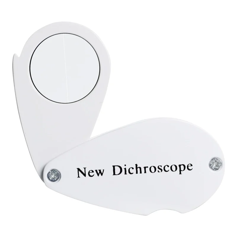 NEW-Foldable Design Pocket-Size Dichroscope For Gem Diffraction Spectroscope 21Mm Lens White Light Clear Lens For Gem Tools