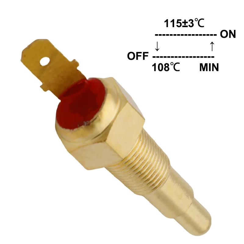 Capteur de température de l'eau en cuivre, construction durable et taille standard, pour machines de construction