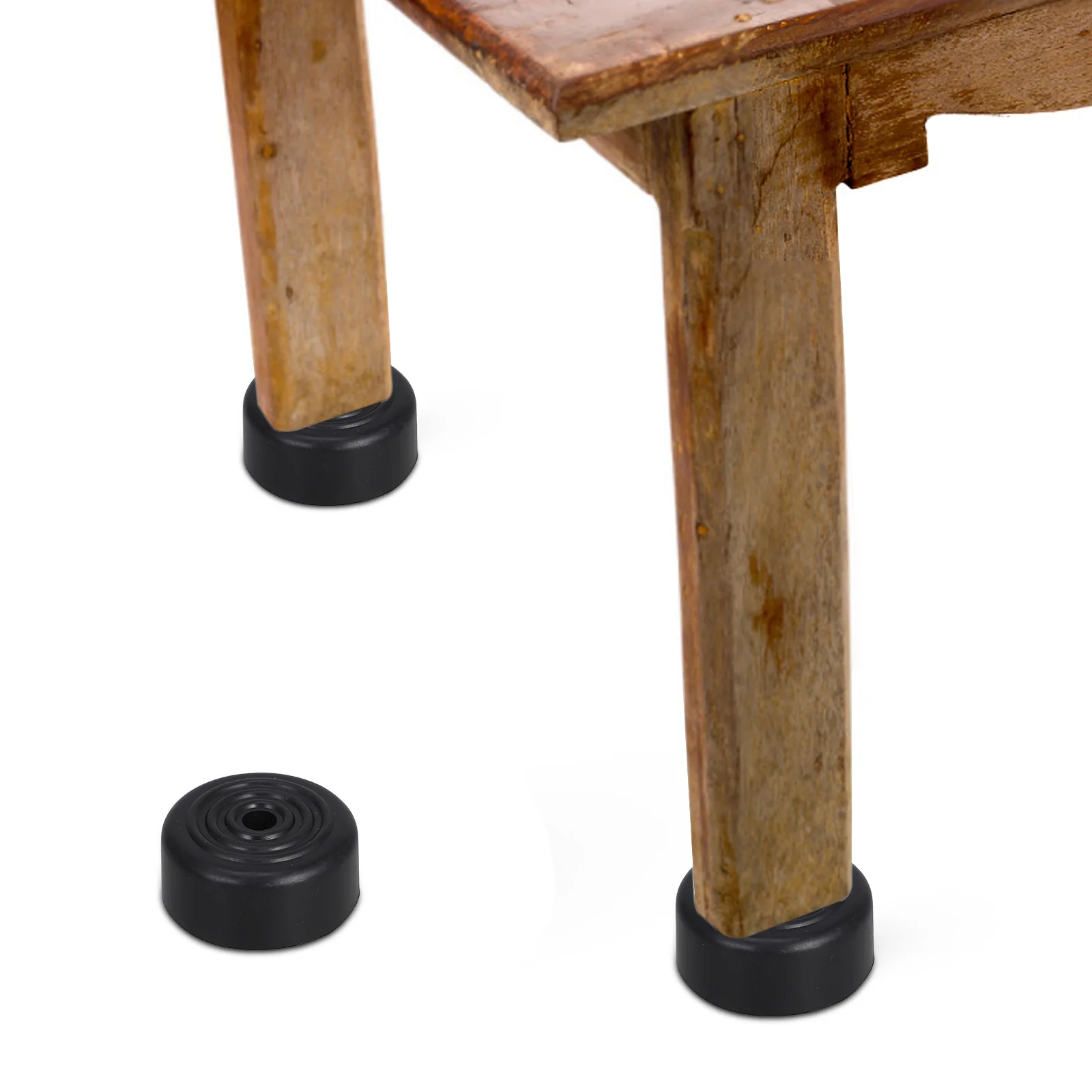 

6Pcs Sofa Leg Replacement Black Round Tapered Small Furniture Legs Screw on Bed Support Legs Anti Slip Grips Couch Feet Pads