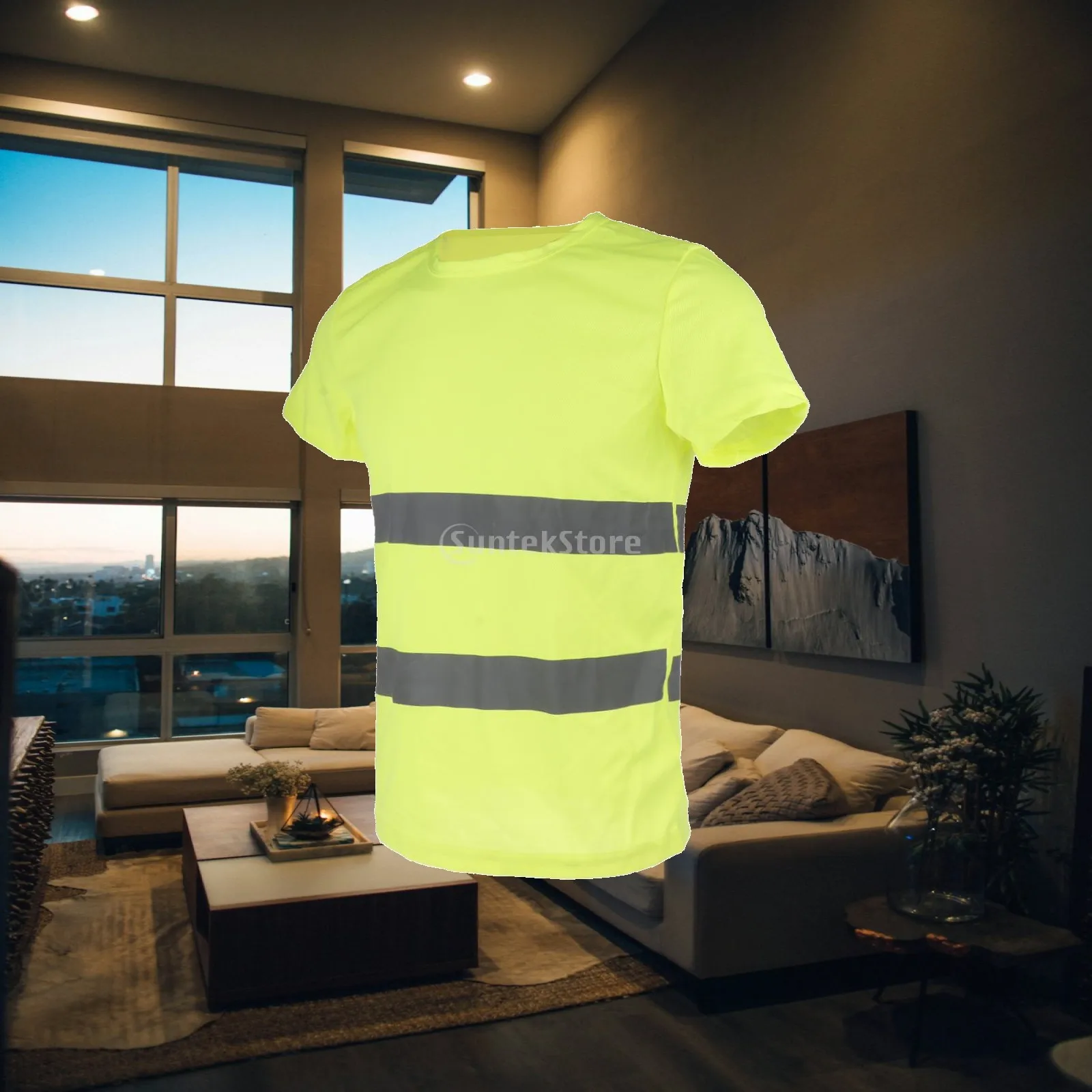 High Visibility Safety T Shirt 360 Degree Reflective Wear Protective Short Sleeve for Outdoor Work Surveyors