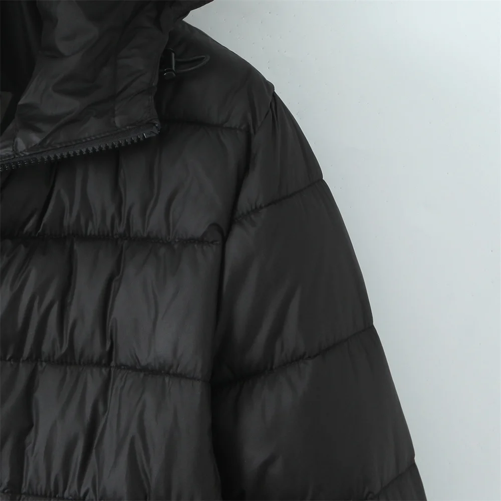 New autumn and winter women's clothing fashion versatile slim fit fashion warm hooded cotton jacket short jacket