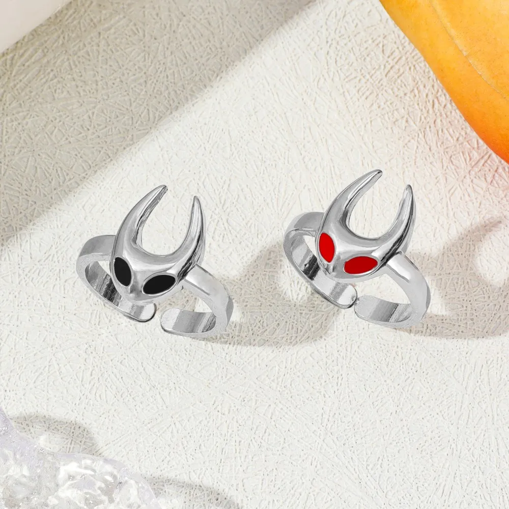 Hollow Knight Silver Color Ring Adjustable Size for Cosplay Fans, Women & Men, Video Game Jewelry Gift, Collector's Charm Prop