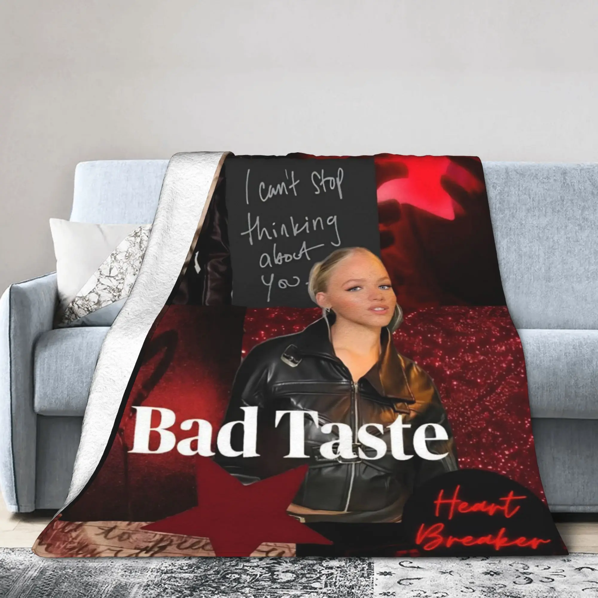 Bad Taste Freyas Singer Skyes  Flannel Throw Blankets  Blankets for Bed Office Lightweight Thin Bed Rug