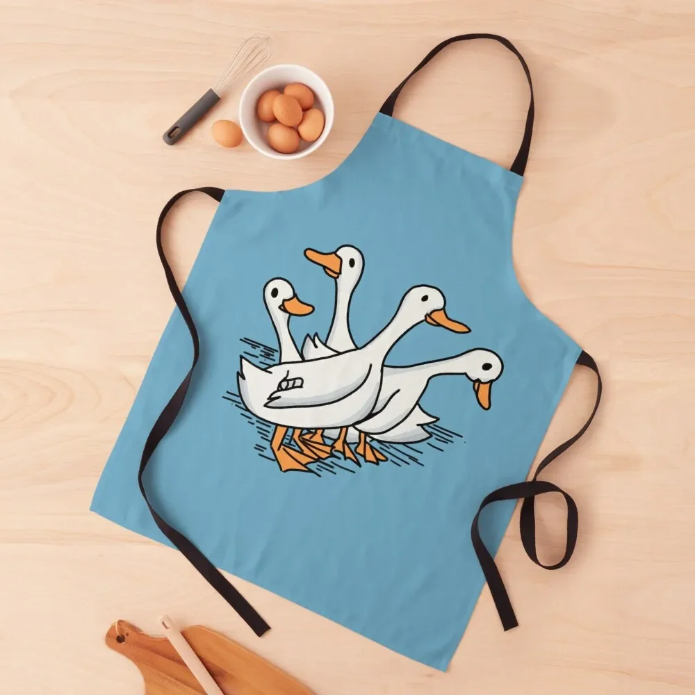 

Duck Cute and Simple Doodle Apron Hairdresser Useful Things For Kitchen Apron