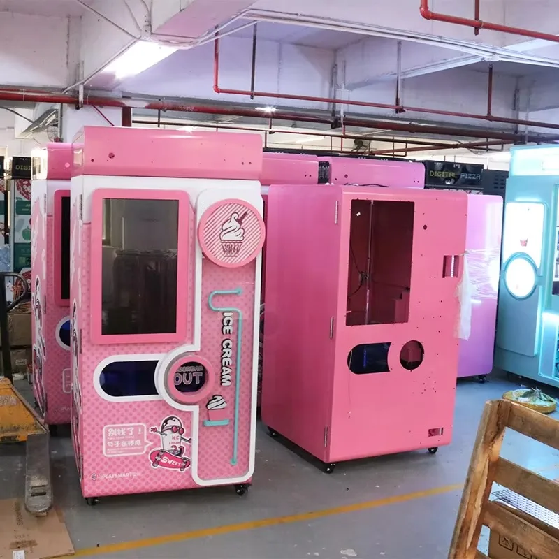 Automatic Soft Serve Ice Cream Vending Machine Touch Screen SDK Cloud Management Mall Custom