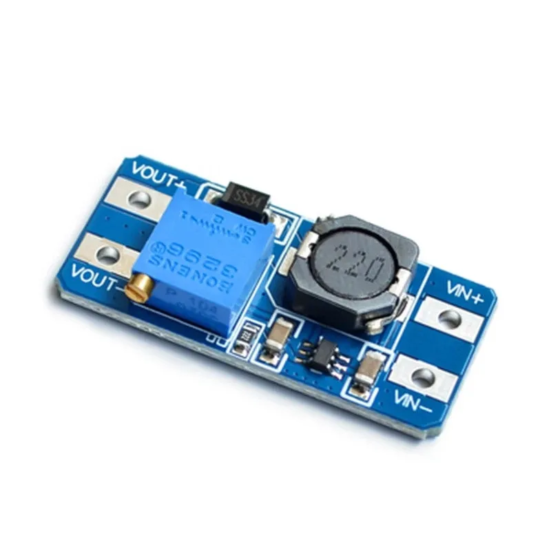 MT3608 2V-24V to 5V 9V 12V 28V DC-DC Adjustable Boost Module 2A Boost Plate Step Up Module with/without MICRO USB