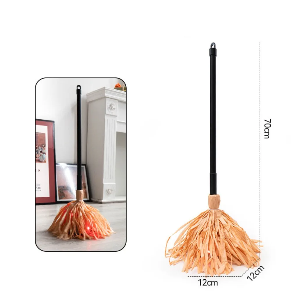 Sound Activated Witch Broom Moving Broomstick Plastic Witch Broomstick Haunted Dancing Broom Spooky Sounds Electric Rotating