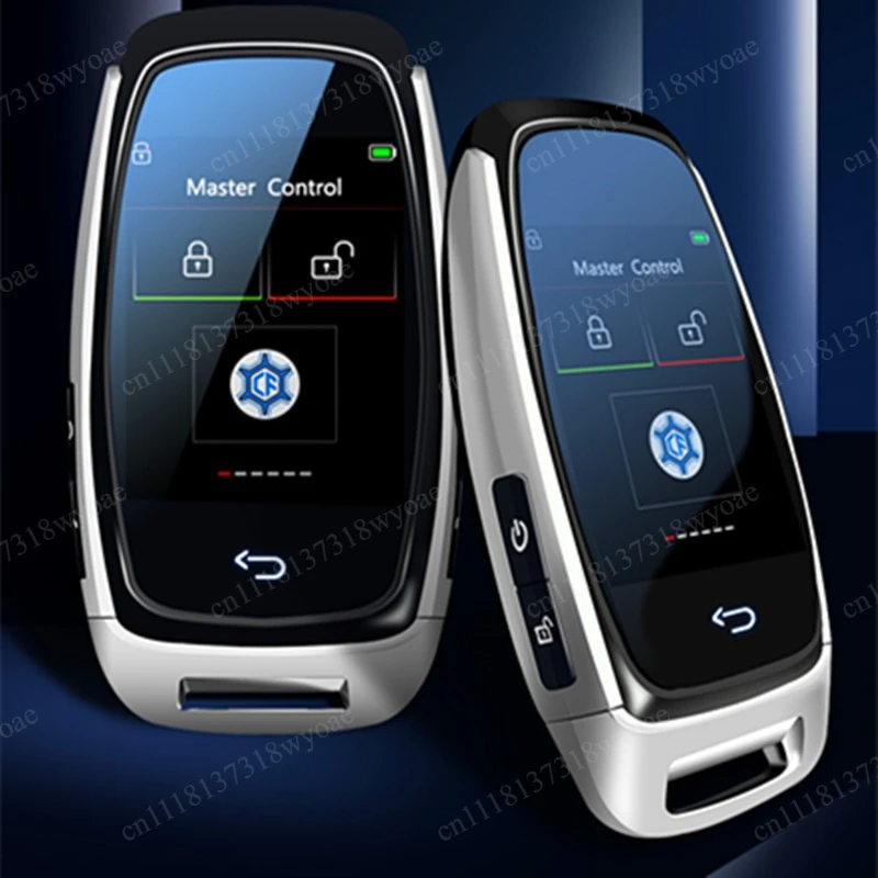 Smart car key upgrade and modification one-click start LCD touch screen glass smart remote control key