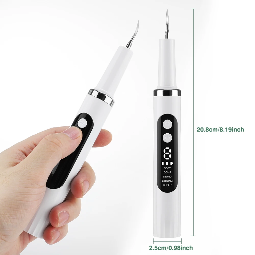 Electric Ultrasonic Dental Scaler with 5 Modes-Oral Tartar & Calculus Remover Teeth Whitening Tooth Stain Cleaner for Oral Care