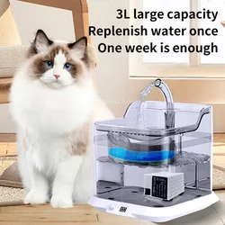 3L Cat Water Fountain Automatic Pet Water Dispenser Pet Smart Drinker For Cats Auto Sensor Cat Drinking Fountain Accessories